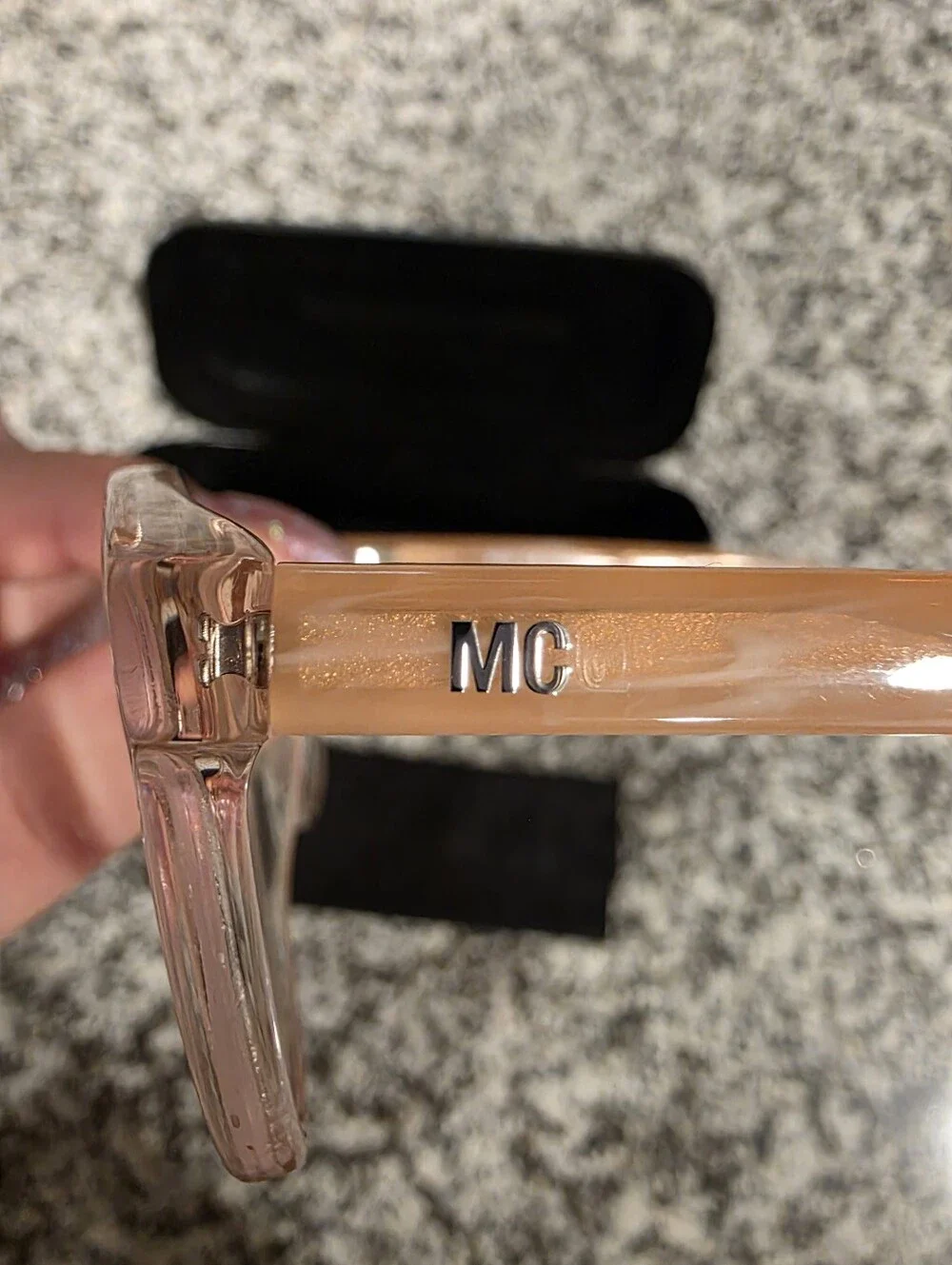 Alexander MCQueen Clear Pink Eyeglasses Prescription Lenses